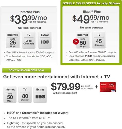 xfinity basic cable cost.